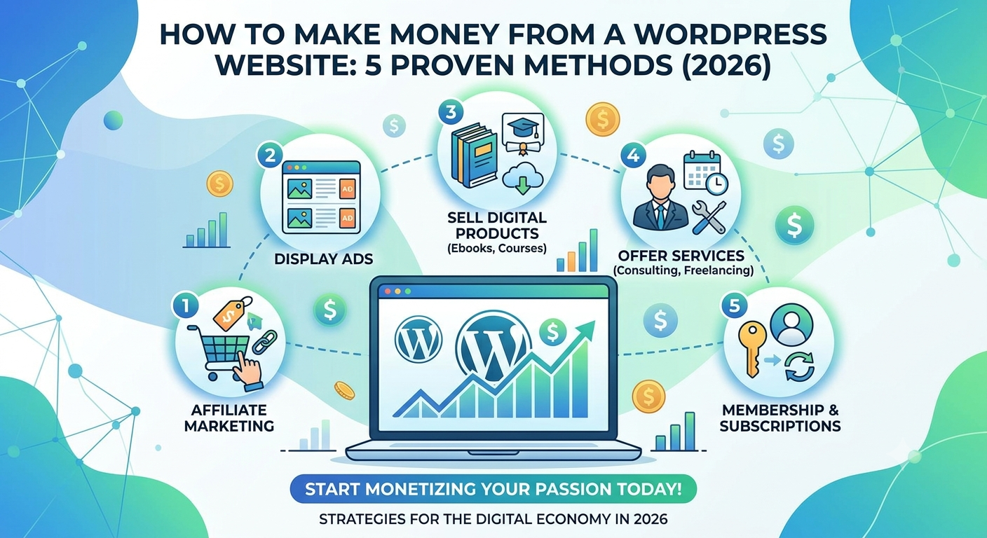How to Make Money from a WordPress Website: 5 Proven Methods That Actually Work (2026)
