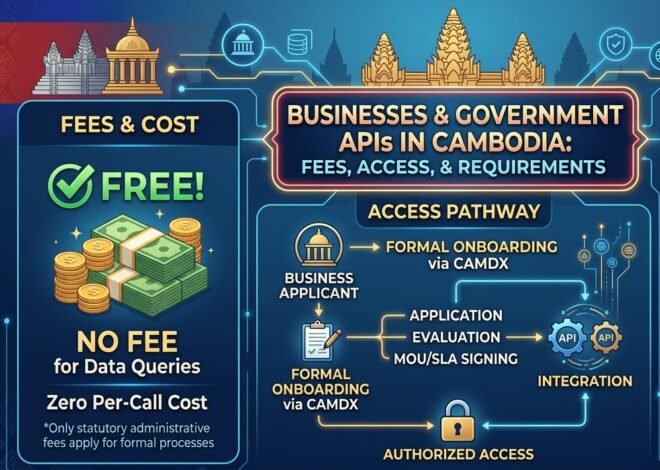 Do Businesses Need to Pay to Use Government APIs in Cambodia? Fees, Access, and Requirements