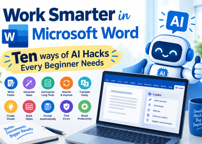 Work Smarter in Microsoft Word: Ten ways of AI Hacks Every Beginner Needs
